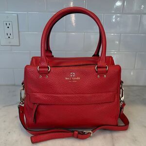 Kate Spade Bag Purse Handbag Leather Grand Park Hadlen Pebbled Crossbody Satchel